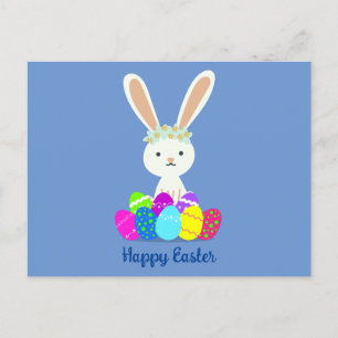 Happy Oaster Niedlich Bunny Rabbit Postkarte
