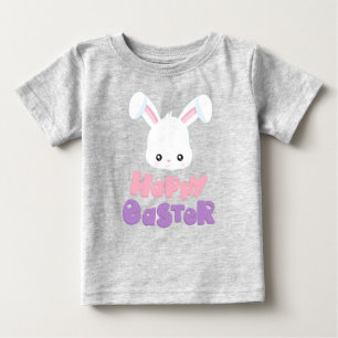 Happy Oaster, Niedlich Bunny, White Bunny, Rabbit Baby T-shirt