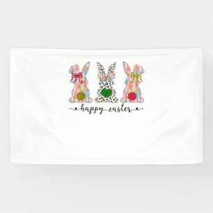 Happy Oaster Niedlich Coquette Osterfest Bunny Rab Banner