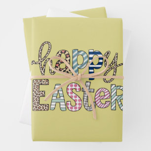 Happy Oaster Niedlich Floral Bunny Spring Leopard Geschenkpapier Set