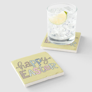 Happy Oaster Niedlich Floral Bunny Spring Leopard Steinuntersetzer