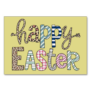 Happy Oaster Niedlich Floral Bunny Spring Leopard Tischnummer