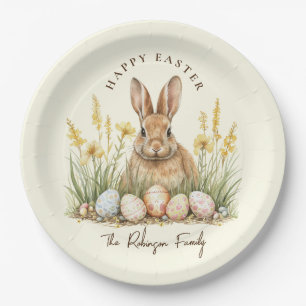 Happy Oaster Niedlich Floral Spring Rabbit Pappteller