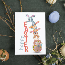 Happy Oaster Niedlich Funny Modern Bunny Rabbit Eg Karte