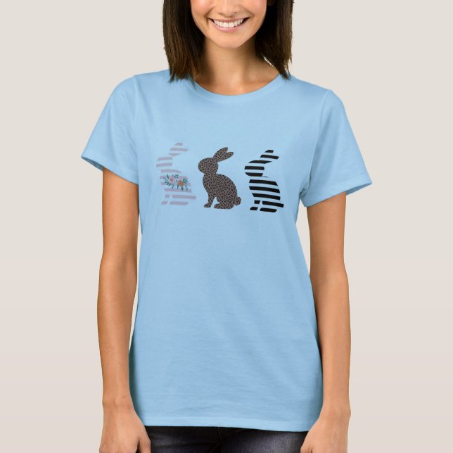 Happy Oaster Niedlich Osterleopard Bunny Rabbit T-Shirt (Vorderseite)