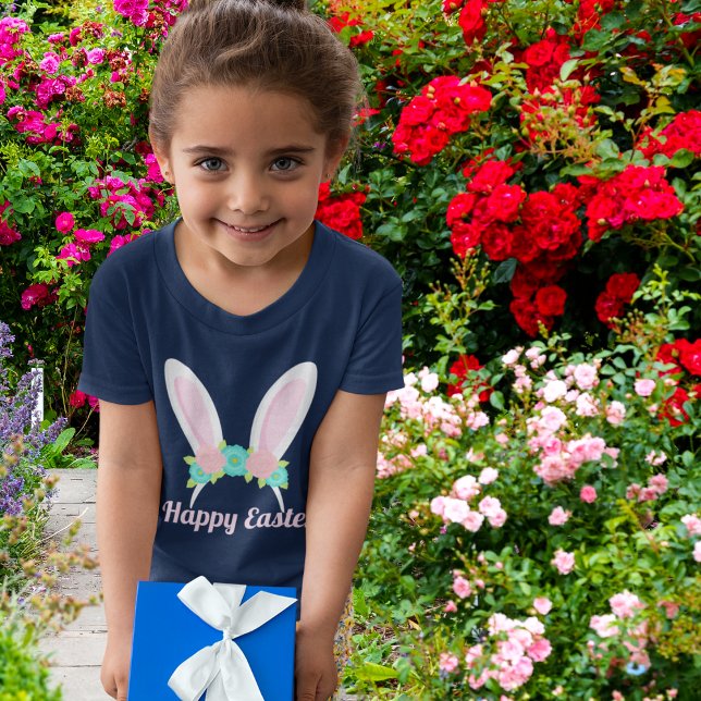 Happy Oaster Niedlich Pink Bunny Oars Girls T-Shirt (Von Creator hochgeladen)