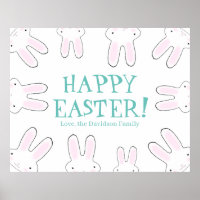 Happy Oaster niedliche Bunny Bonnes Custom Text Sp