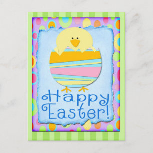 Happy Oaster niedliches Küken Festfest Postkarte