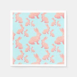 Happy Oaster - Orange red Bunny's Muster Serviette