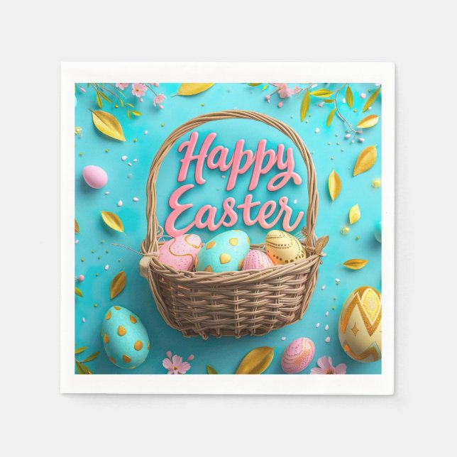 Happy Oaster Paper Napkin Serviette (Vorderseite)