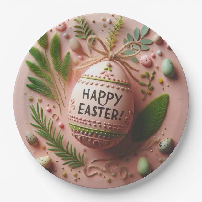 Happy Oaster Pappteller (Vorderseite)