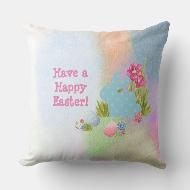 Happy Oaster Pastel Kissen (Vorderseite)