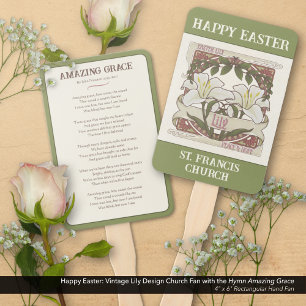 Happy Oaster: Peace & Hope Vintag Lily Church Fächer