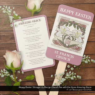 Happy Oaster: Peace & Hope Vintag Lily Church Fächer