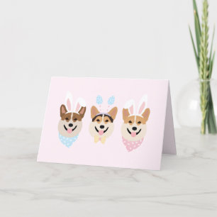 Happy Oaster Pembroke Welsh Corgi Dogs Feiertagskarte