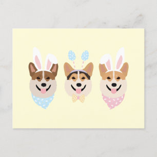 Happy Oaster Pembroke Welsh Corgi Dogs Postkarte