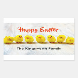 Happy Oaster personalisiert Rechteckiger Aufkleber