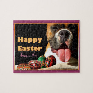 Happy Oaster personalisierter Boxer-Puzzle Puzzle