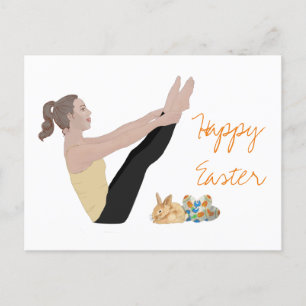 Happy Oaster Pilates Postcard Postkarte