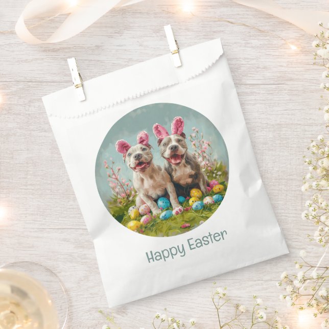 Happy Oaster Pit Bull Hunde Geschenktütchen (Ausgeschnitten)