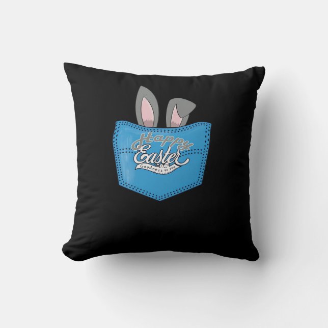 Happy Oaster Pop Peeking Bunny Kissen (Vorderseite)