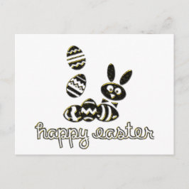 Happy Oaster Postcard mit digitalem Embossed-Effek Feiertagspostkarte