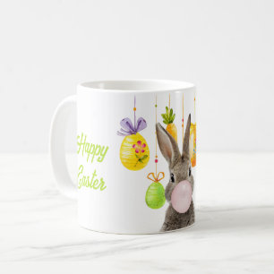 Happy Oaster Rabbit Blown Pink Bubble Gum Kaffeetasse