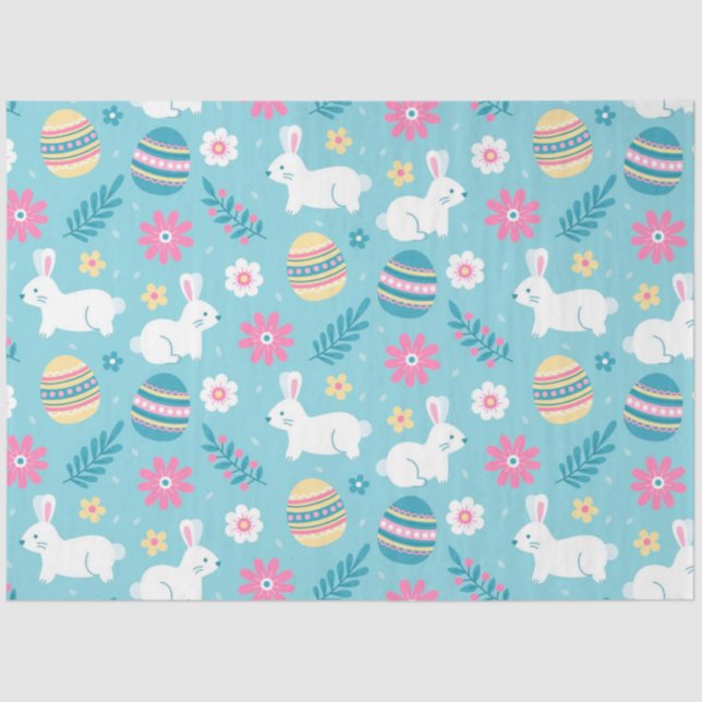 Happy Oaster Rabbit Floral Seidenpapier (Vorderseite)