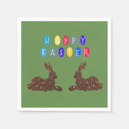 Happy Oaster, Rabbits Cocktail Papier Napkins Serviette