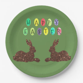 Happy Oaster Rabbits Custom Paper Teller 9 in