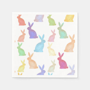 Happy Oaster - Rainbow Bunny Muster Serviette