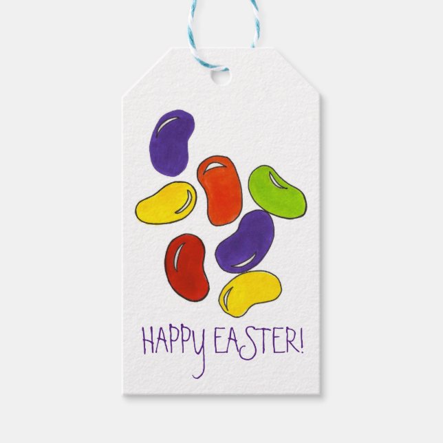 Happy Oaster Rainbow Jelly Bean Candy Geschenkanhänger (Vorderseite)