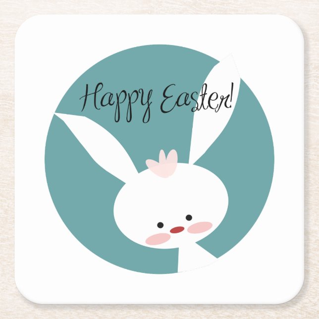 Happy Oaster Rechteckiger Pappuntersetzer (Vorderseite)