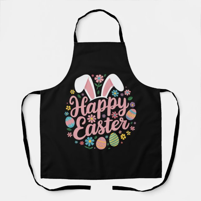 Happy Oaster Redewendungen Egg Bunny Schürze (Vorderseite)