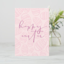 Happy Oaster | Rosa Ostereier Feiertagskarte