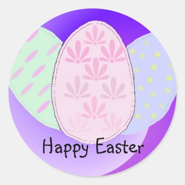Happy Oaster Runder Aufkleber (Vorderseite)