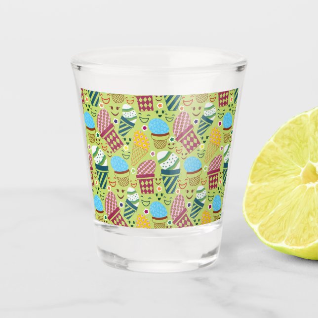 Happy Oaster Schnapsglas (Vorderseite)