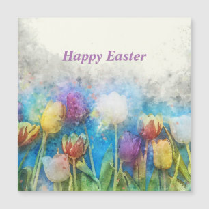 Happy Oaster schöne Tulpen Magnetkarte