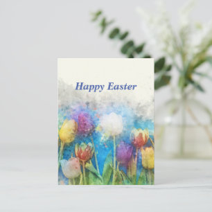 Happy Oaster schöne Tulpen Postkarte