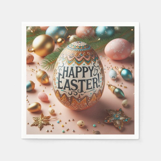 Happy Oaster Serviette (Vorderseite)