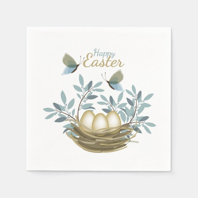 Happy Oaster Serviette (Vorderseite)
