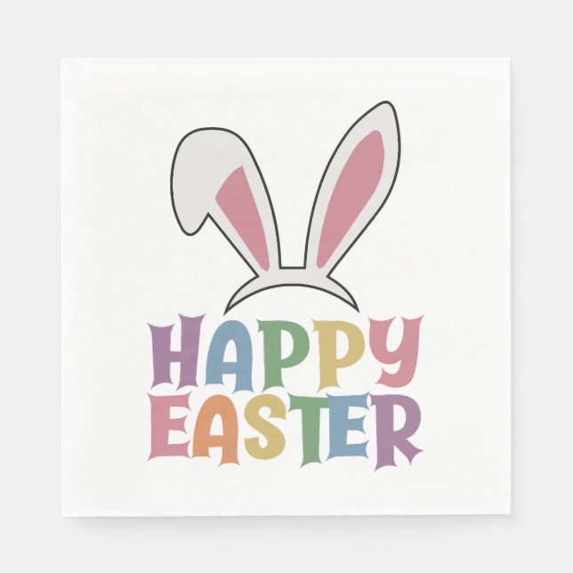 Happy Oaster Serviette (Vorderseite)