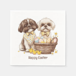 Happy Oaster Shih Tzu Hogs Serviette