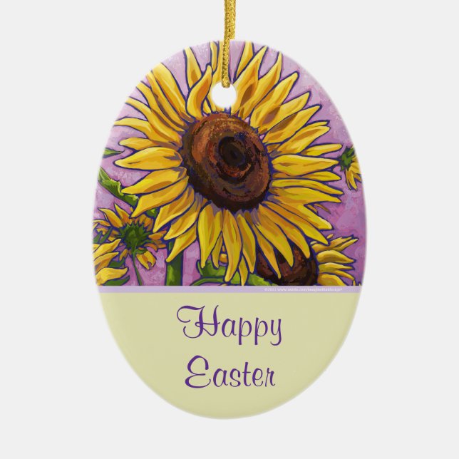 Happy Oaster Sonnenblumen Dekoration (Vorne)