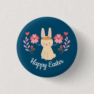 Happy Oaster Spring Bunny Button