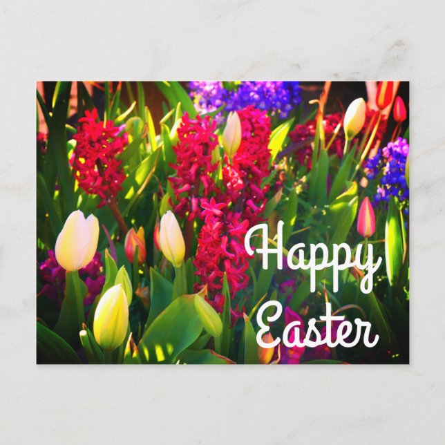 Happy Oaster Spring Flowers #5 Postcard Postkarte (Vorderseite)