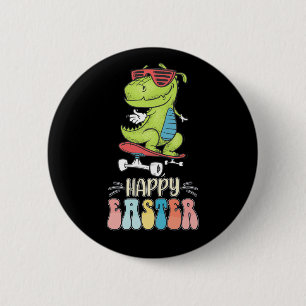 Happy Oaster T Rex Dinosaur Bunny Rabbit Eggs Button