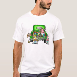 Happy Oaster Truck Rabbit Bunny Gnomes Ostereier T-Shirt