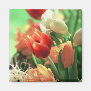 Happy Oaster Tulips Magnet