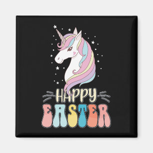 Happy Oaster Unicorn Bunny Rabbit Eggs Magnet